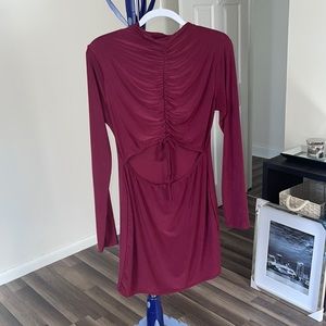 Burgundy dress - very stretchy